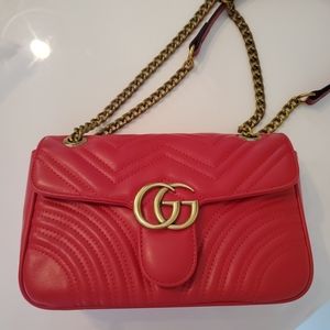 Red Crossbody Gucci Marmont Bag Purse